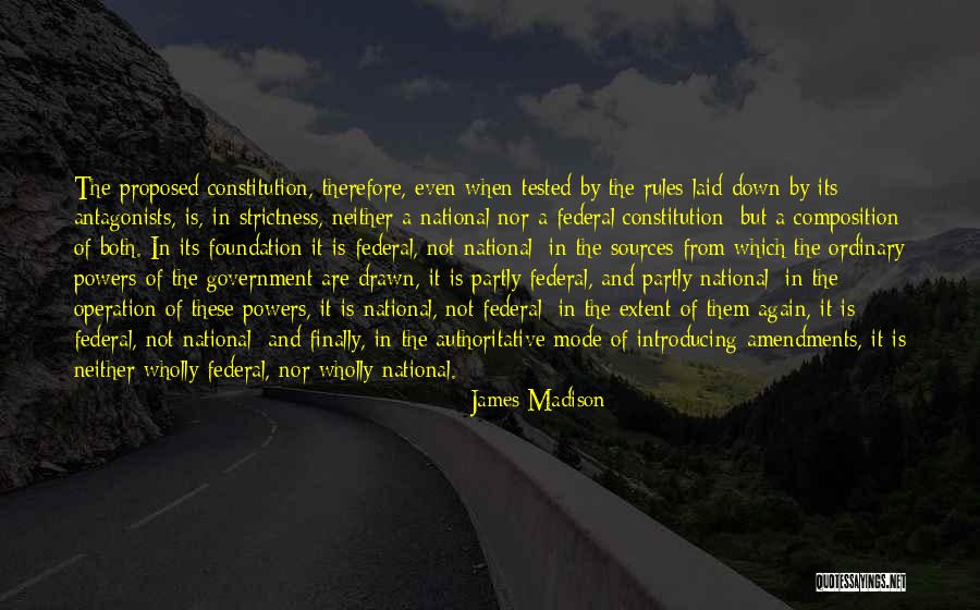 Amendments To The Constitution Quotes By James Madison