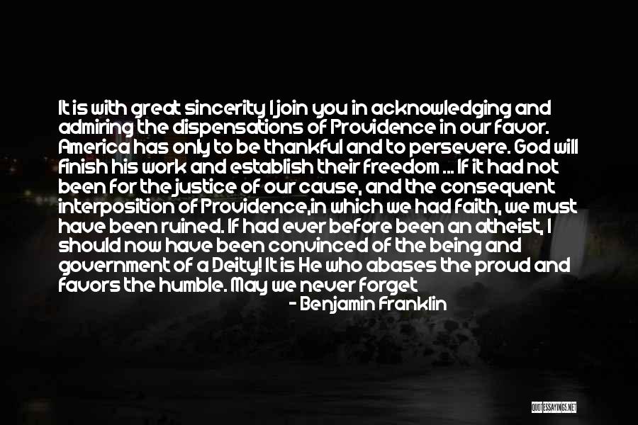 America Being Great Quotes By Benjamin Franklin