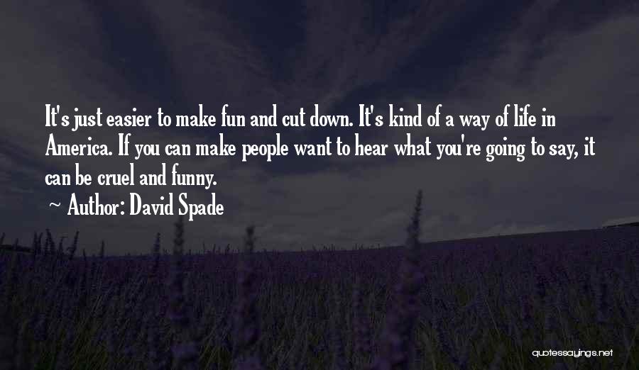 America Funny Quotes By David Spade