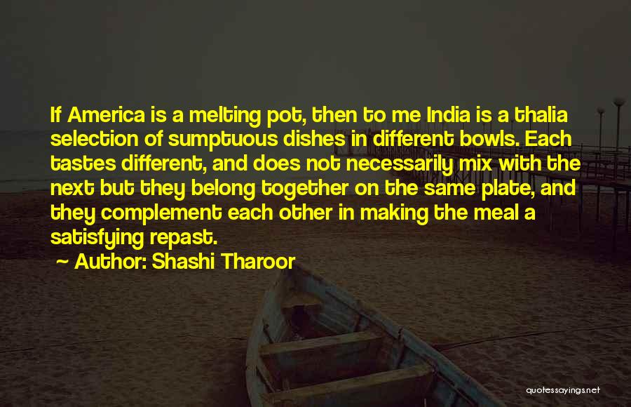 America Melting Pot Quotes By Shashi Tharoor