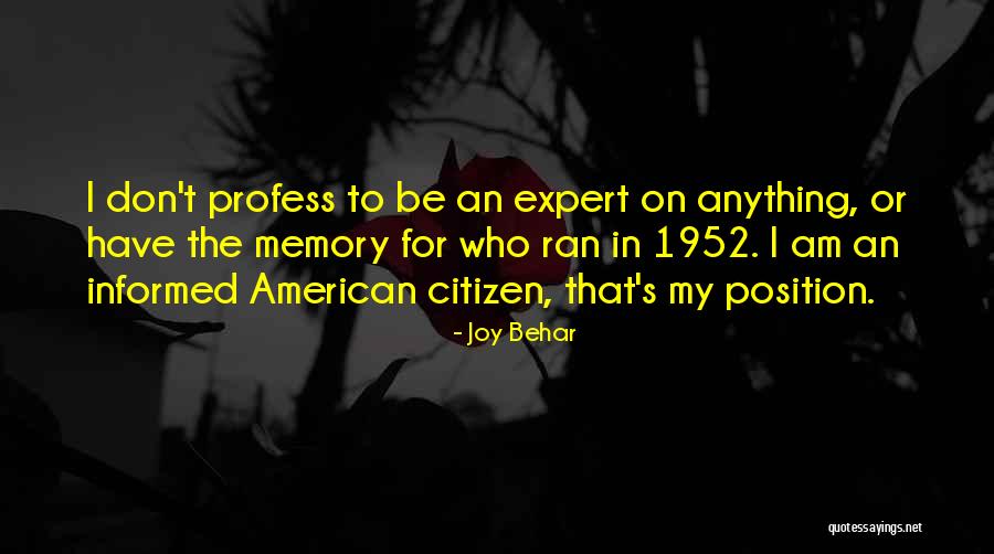 American Citizen Quotes By Joy Behar