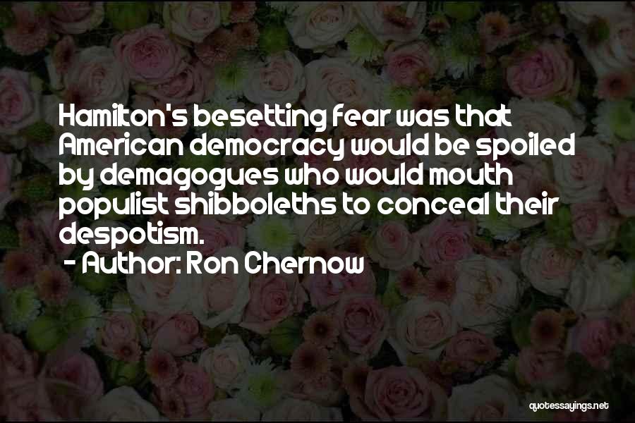 American Democracy Quotes By Ron Chernow