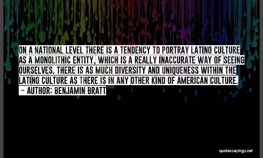 American Diversity Quotes By Benjamin Bratt