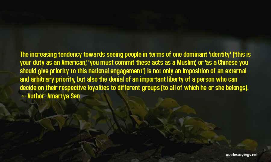 American Identity Quotes By Amartya Sen