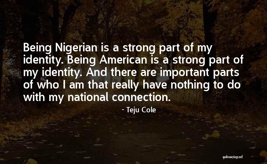 American National Identity Quotes By Teju Cole American National Identity Quotes By Teju Cole