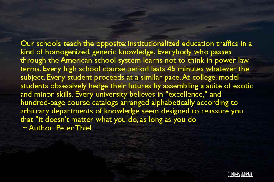 American School System Quotes By Peter Thiel