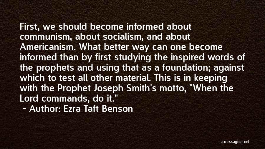 Americanism Quotes By Ezra Taft Benson