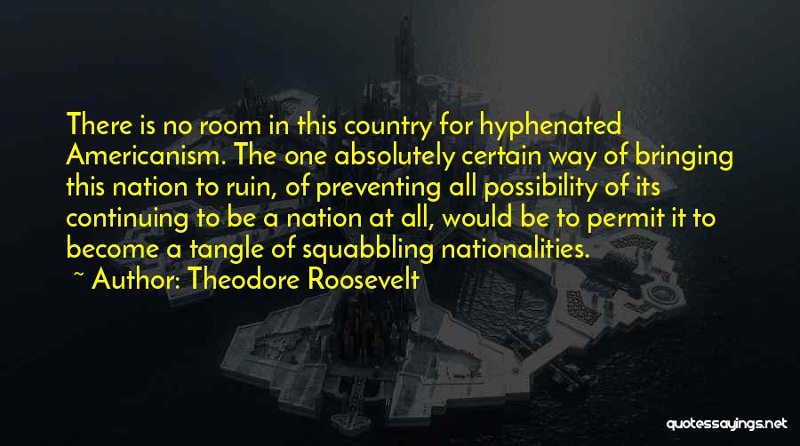 Americanism Quotes By Theodore Roosevelt