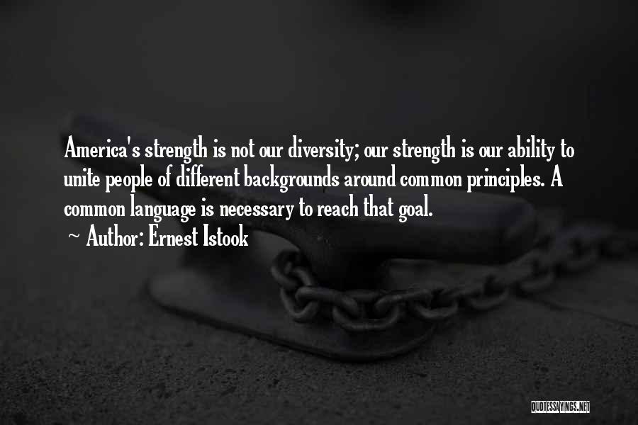 America's Diversity Quotes By Ernest Istook