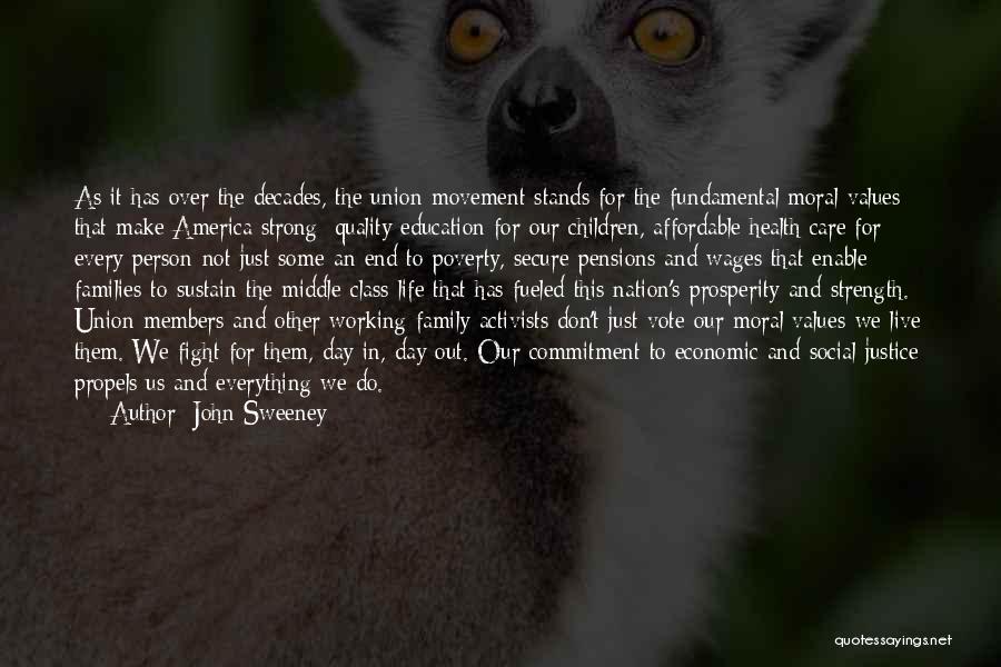 America's Strength Quotes By John Sweeney