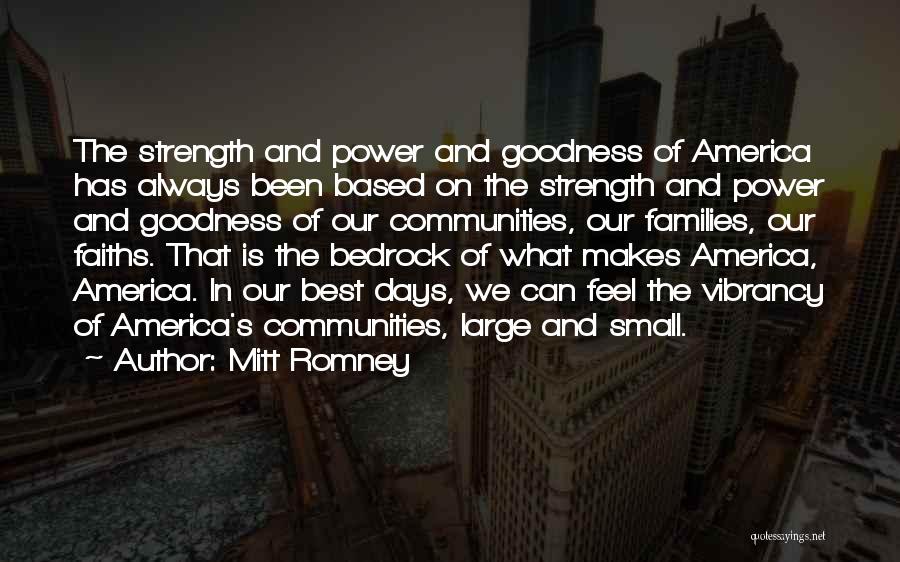 America's Strength Quotes By Mitt Romney