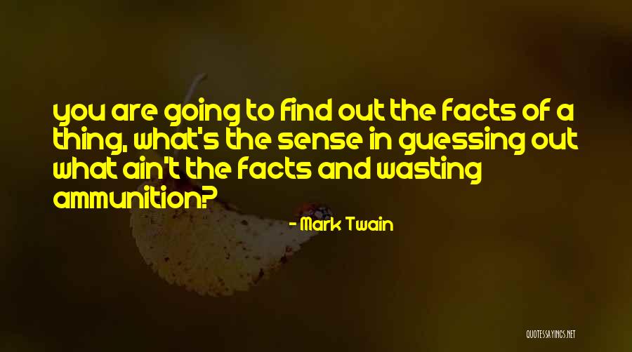 Ammunition Quotes By Mark Twain