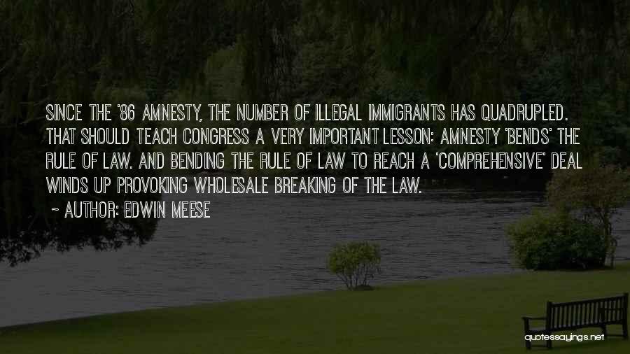 Amnesty For Illegal Immigrants Quotes By Edwin Meese