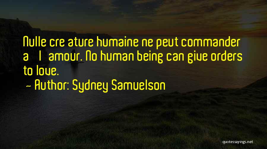 Amour Quotes By Sydney Samuelson
