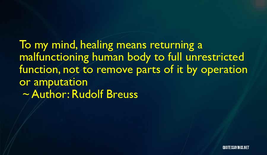 Amputation Quotes By Rudolf Breuss