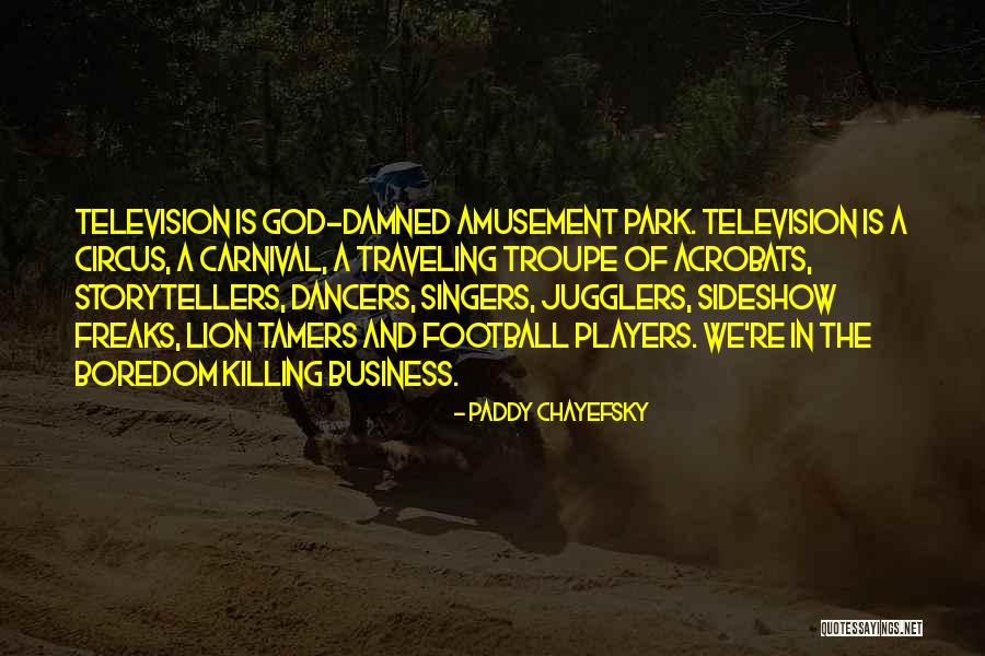 Amusement Park Quotes By Paddy Chayefsky