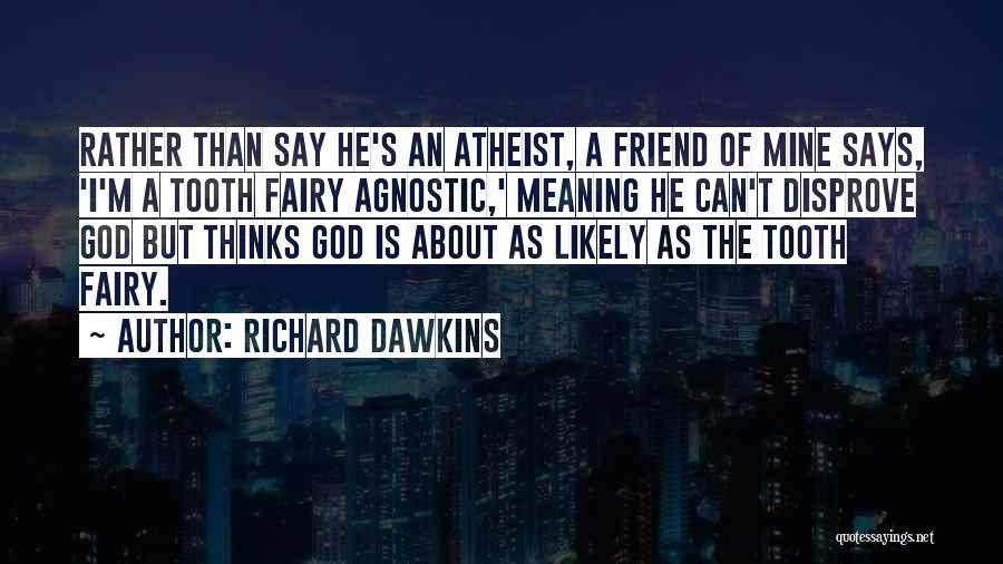 An Agnostic Quotes By Richard Dawkins