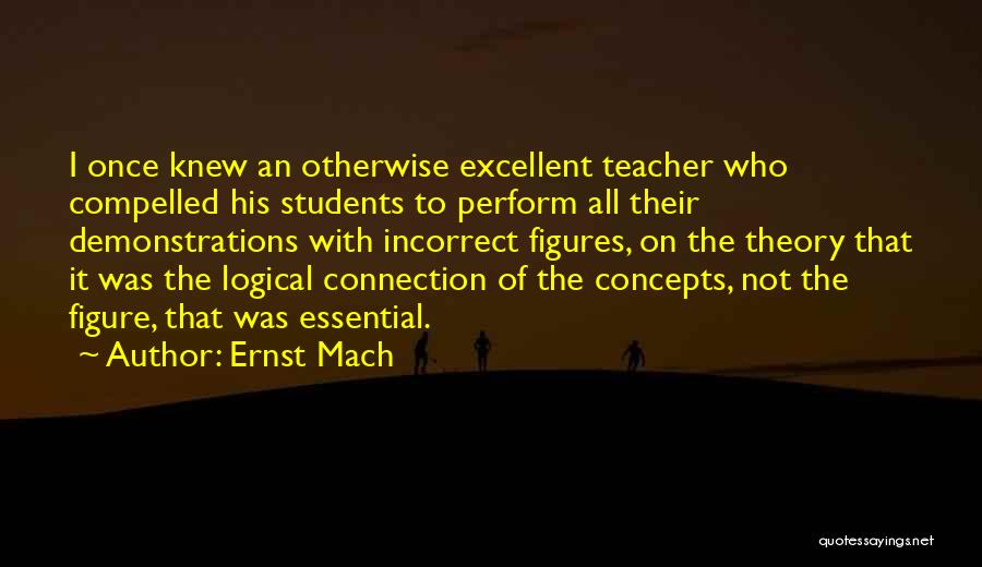 An Excellent Teacher Quotes By Ernst Mach