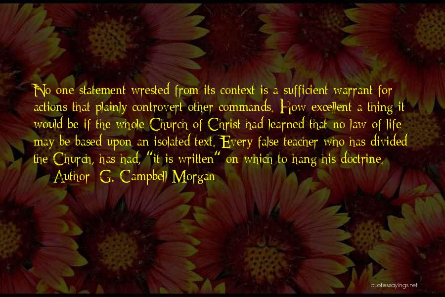 An Excellent Teacher Quotes By G. Campbell Morgan