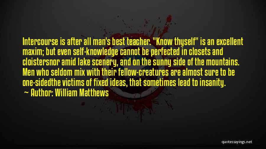 An Excellent Teacher Quotes By William Matthews