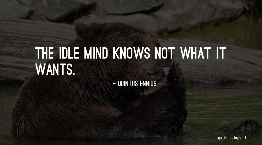 An Idle Mind Quotes By Quintus Ennius