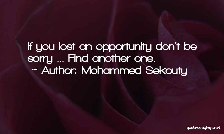 An Opportunity Lost Quotes By Mohammed Sekouty