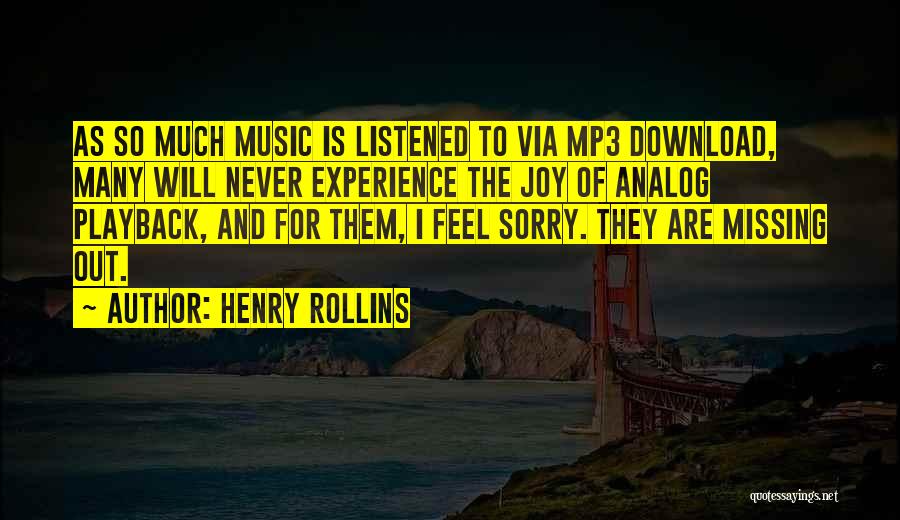 Analog Quotes By Henry Rollins