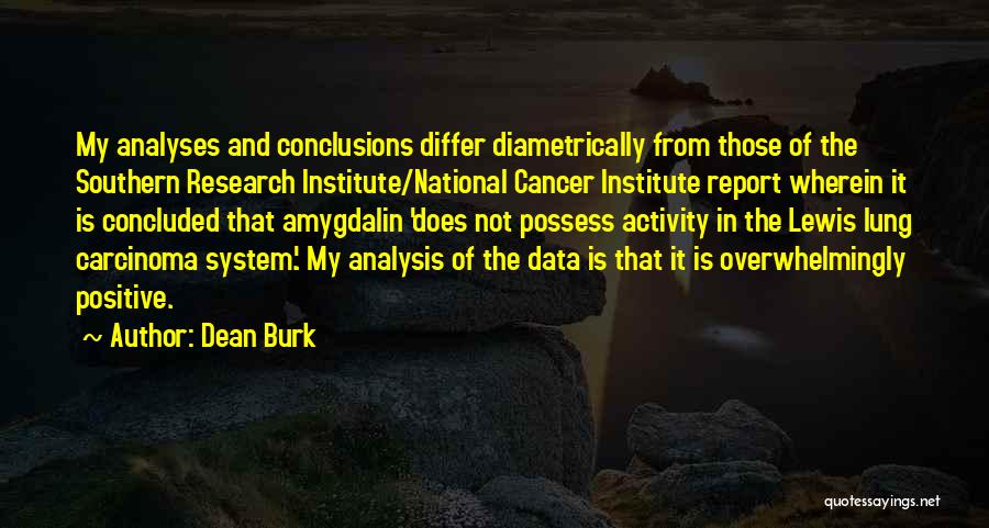 Analysis Of Data Quotes By Dean Burk