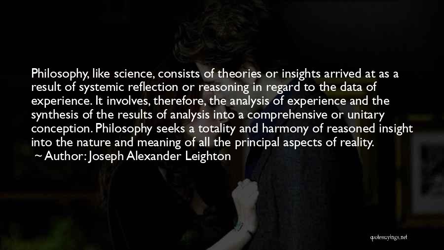 Analysis Of Data Quotes By Joseph Alexander Leighton