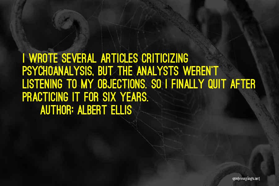 Analysts Quotes By Albert Ellis