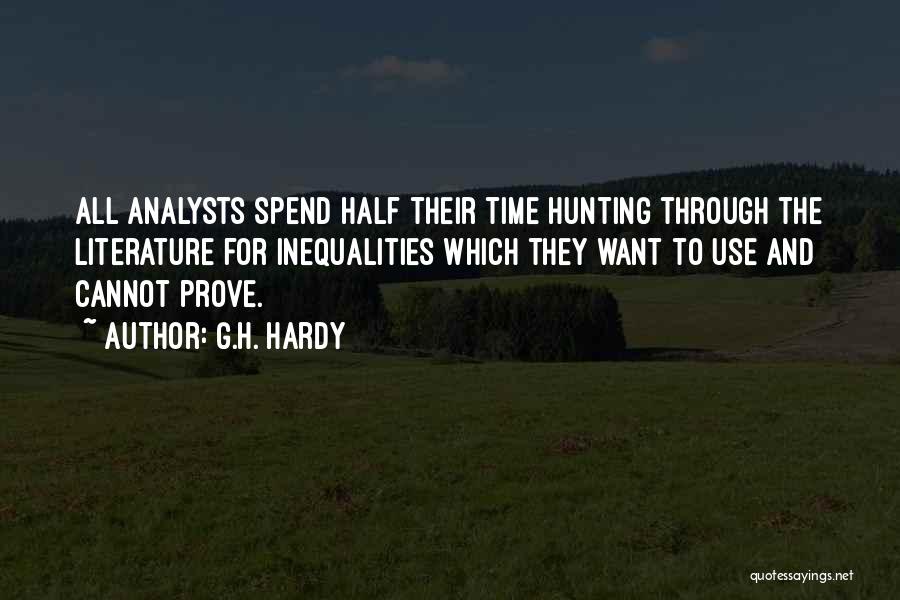 Analysts Quotes By G.H. Hardy