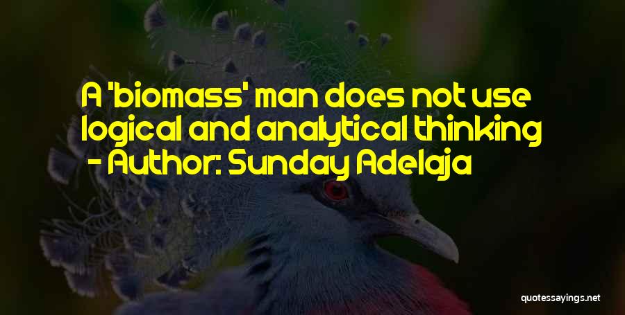 Analytical Thinking Quotes By Sunday Adelaja