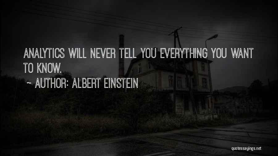 Analytics Quotes By Albert Einstein