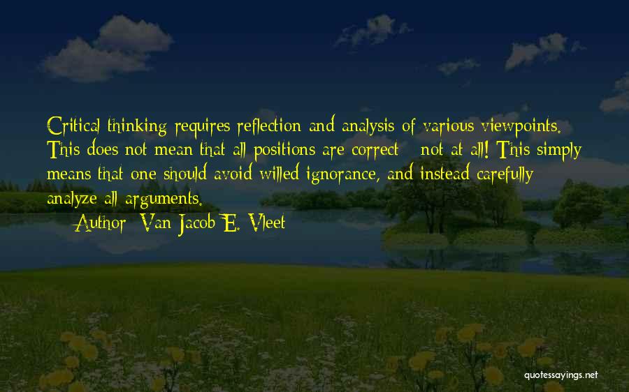 Analyze This Quotes By Van Jacob E. Vleet