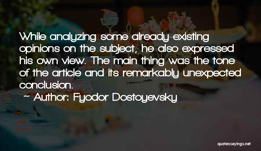 Analyzing Quotes By Fyodor Dostoyevsky