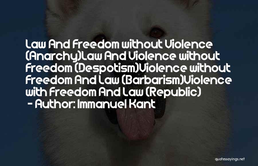 Anarchy Quotes By Immanuel Kant