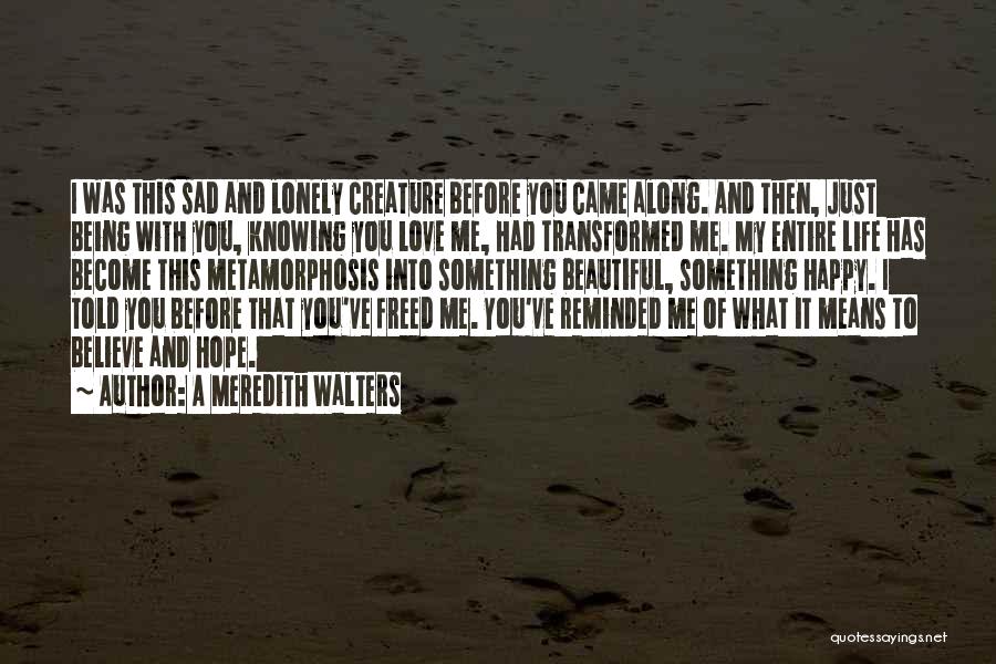 And Then You Came Into My Life Quotes By A Meredith Walters