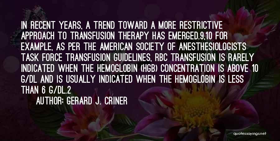 Anesthesiologists Quotes By Gerard J. Criner