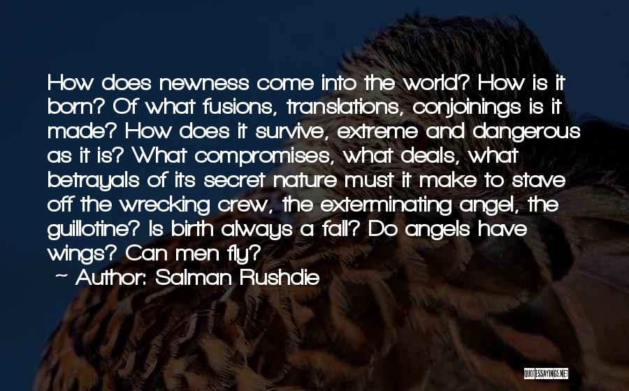 Angel Wings And Quotes By Salman Rushdie