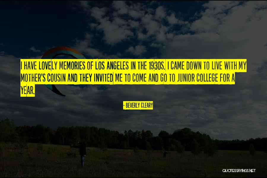 Angeles College Quotes By Beverly Cleary Angeles College Quotes By Beverly Cleary