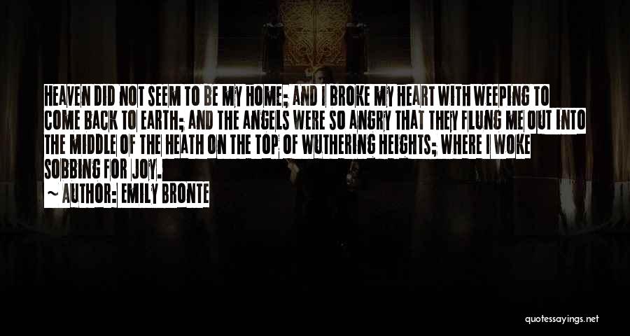 Angels Going To Heaven Quotes By Emily Bronte