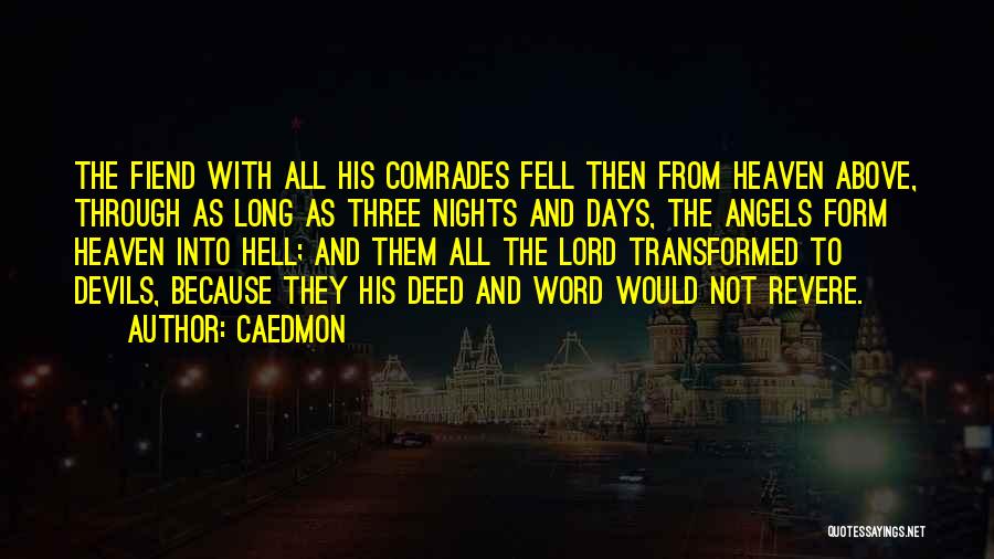 Angels Heaven Quotes By Caedmon