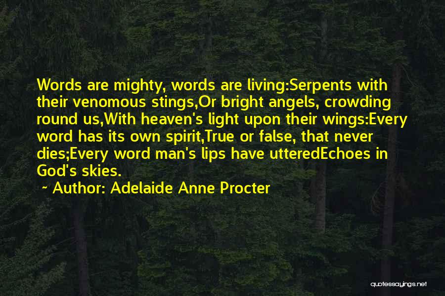 Angels When Someone Dies Quotes By Adelaide Anne Procter