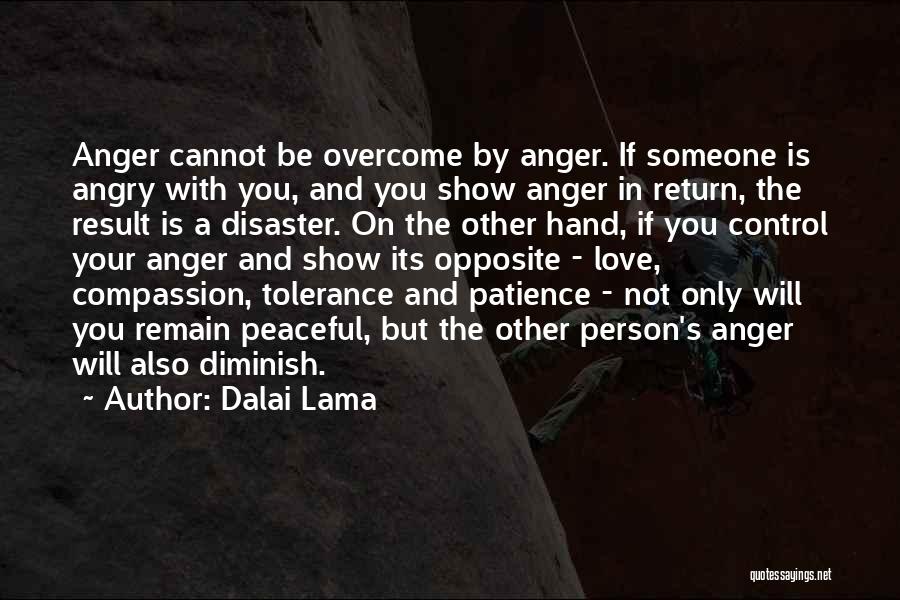 Anger And Control Quotes By Dalai Lama