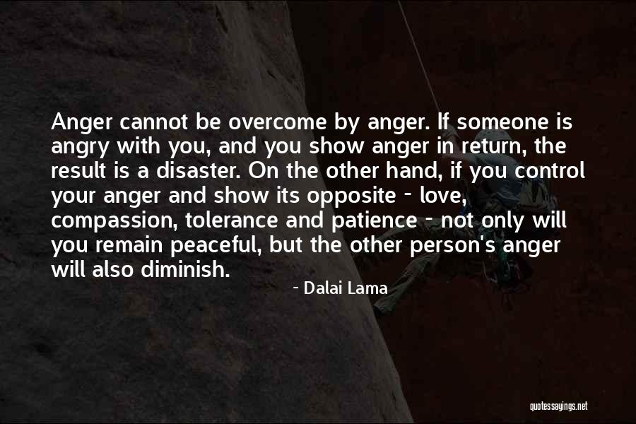 Anger And Control Quotes By Dalai Lama