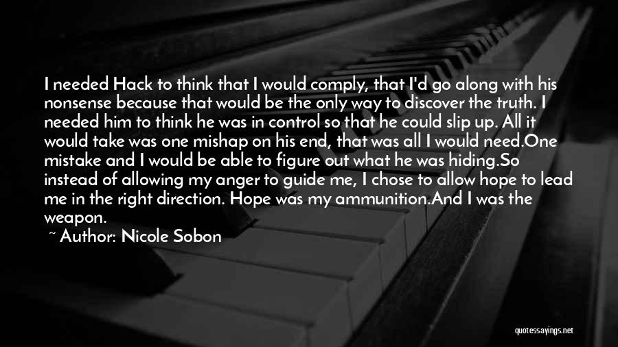 Anger And Control Quotes By Nicole Sobon