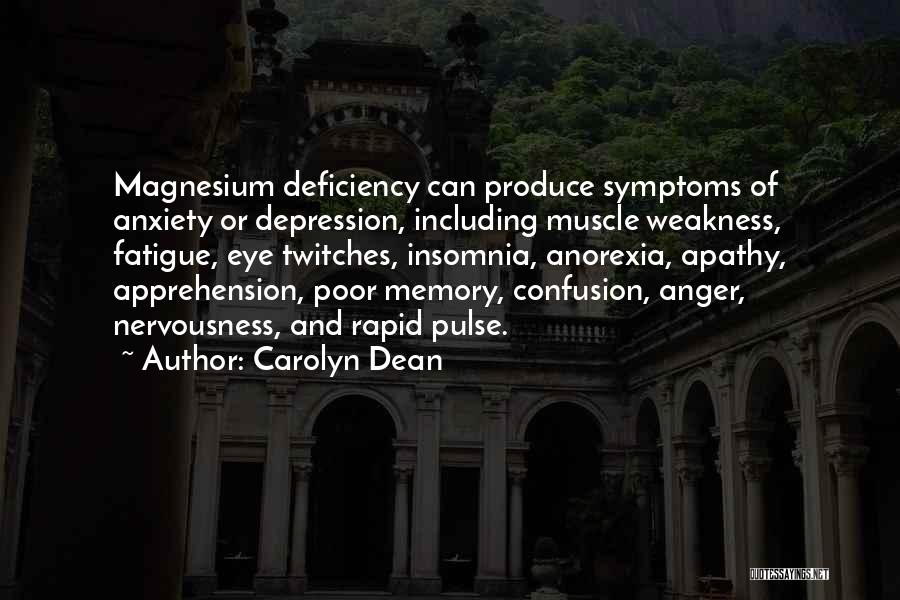 Anger And Depression Quotes By Carolyn Dean