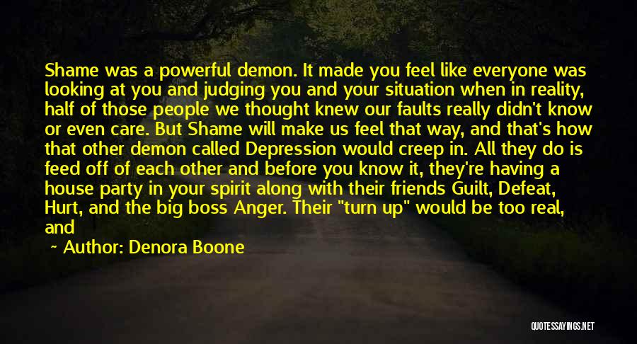 Anger And Depression Quotes By Denora Boone