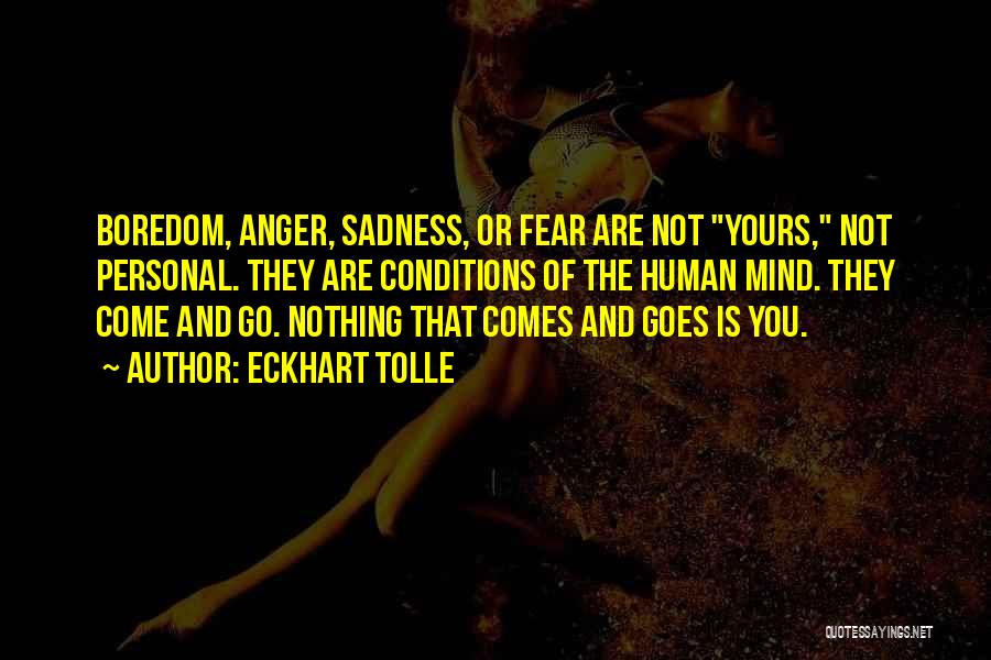 Anger And Fear Quotes By Eckhart Tolle