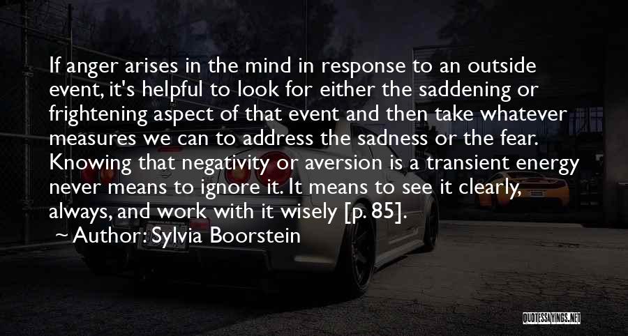 Anger And Fear Quotes By Sylvia Boorstein